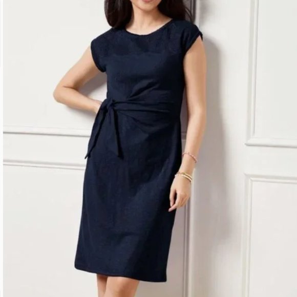 Talbots - Nantucket Slub Eyelet Yoke Dress - NWT - Picture 1 of 3